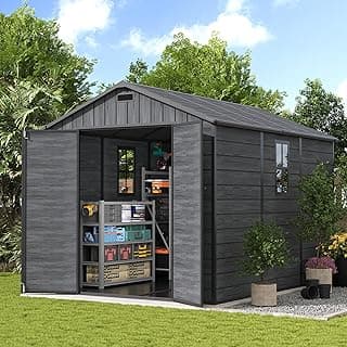 UDPATIO Outdoor Resin Storage Shed 8 x 10 FT