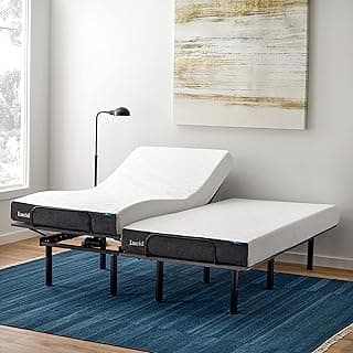 LUCID 8 Inch Split King L150 Mattress and Adjustable Bed Base